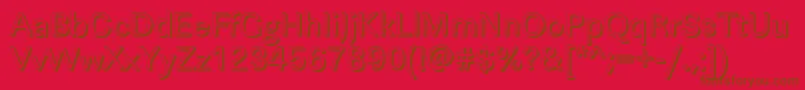 LinearshRegular Font – Brown Fonts on Red Background