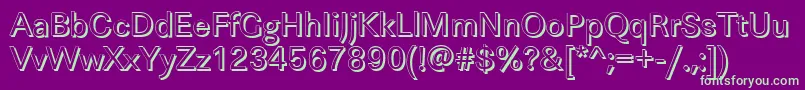 LinearshRegular Font – Green Fonts on Purple Background