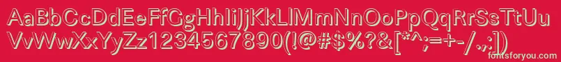 LinearshRegular Font – Green Fonts on Red Background