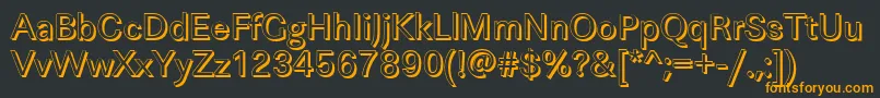 LinearshRegular Font – Orange Fonts on Black Background