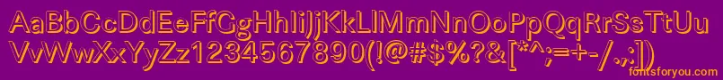 LinearshRegular Font – Orange Fonts on Purple Background