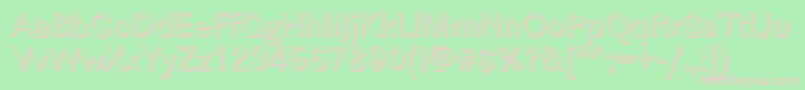 LinearshRegular Font – Pink Fonts on Green Background