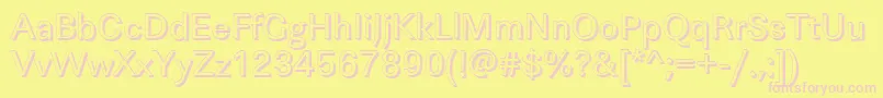 LinearshRegular Font – Pink Fonts on Yellow Background