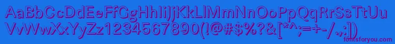 LinearshRegular Font – Purple Fonts on Blue Background