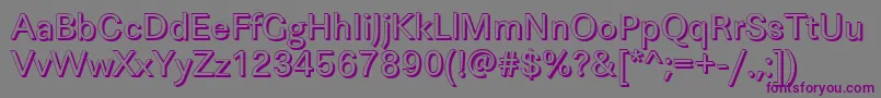 LinearshRegular Font – Purple Fonts on Gray Background