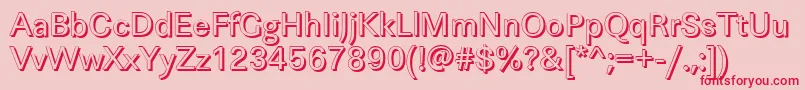 LinearshRegular-Schriftart – Rote Schriften auf rosa Hintergrund