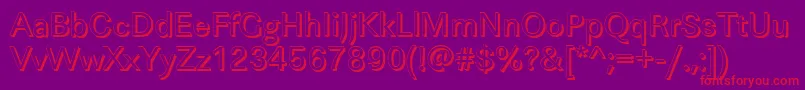 LinearshRegular Font – Red Fonts on Purple Background