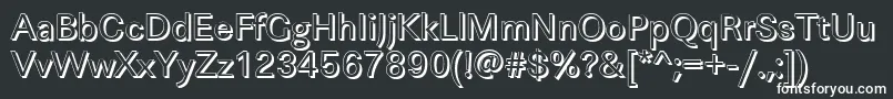 LinearshRegular-fontti – valkoiset fontit mustalla taustalla