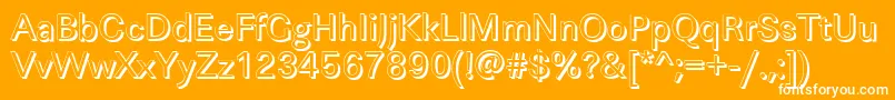 LinearshRegular Font – White Fonts on Orange Background