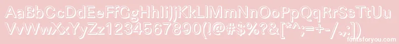 LinearshRegular Font – White Fonts on Pink Background