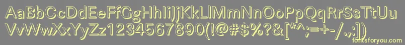 LinearshRegular-fontti – keltaiset fontit harmaalla taustalla