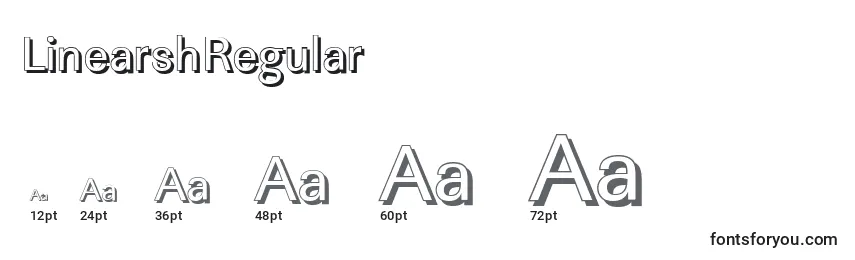 Größen der Schriftart LinearshRegular