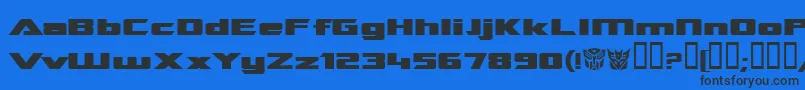 TransroboticsExtended Font – Black Fonts on Blue Background