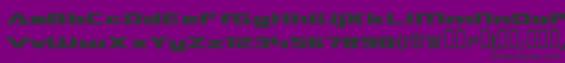 Шрифт TransroboticsExtended – чёрные шрифты на фиолетовом фоне