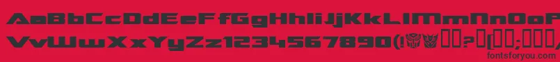 TransroboticsExtended Font – Black Fonts on Red Background