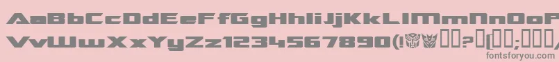 TransroboticsExtended Font – Gray Fonts on Pink Background