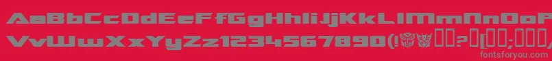 TransroboticsExtended Font – Gray Fonts on Red Background