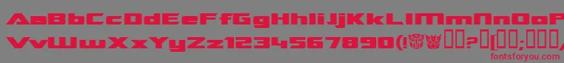 TransroboticsExtended Font – Red Fonts on Gray Background