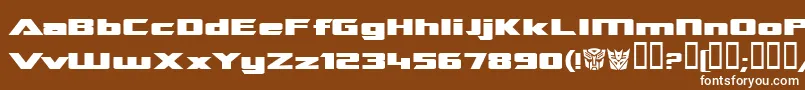 TransroboticsExtended Font – White Fonts on Brown Background