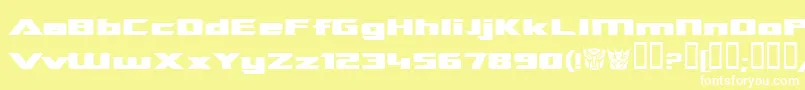 TransroboticsExtended Font – White Fonts on Yellow Background