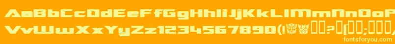 TransroboticsExtended Font – Yellow Fonts on Orange Background