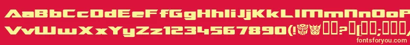 TransroboticsExtended Font – Yellow Fonts on Red Background