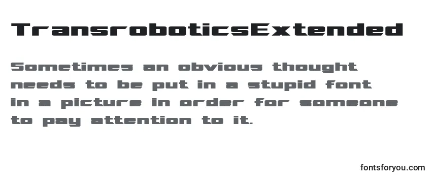 TransroboticsExtended フォントのレビュー