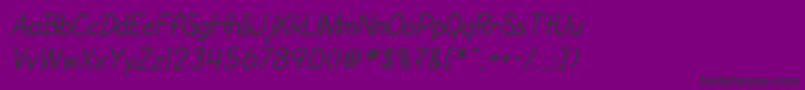 SfCartoonistHandItalic-fontti – mustat fontit violetilla taustalla