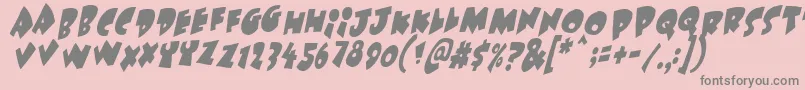 Under Attack Skew-Schriftart – Graue Schriften auf rosa Hintergrund