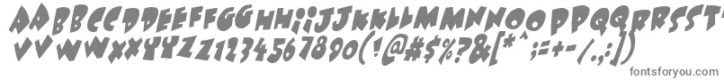 Under Attack Skew Font – Gray Fonts on White Background