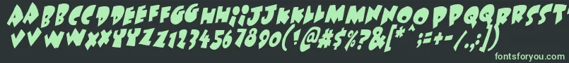 Under Attack Skew Font – Green Fonts on Black Background