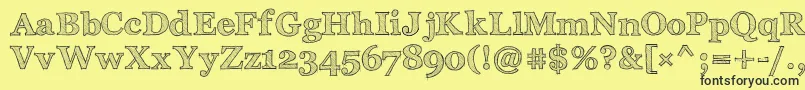 ArchisticoBold Font – Black Fonts on Yellow Background