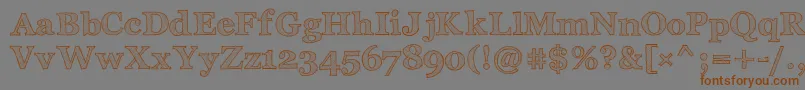 ArchisticoBold Font – Brown Fonts on Gray Background