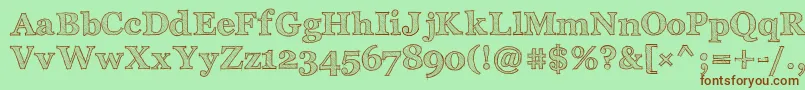 ArchisticoBold Font – Brown Fonts on Green Background