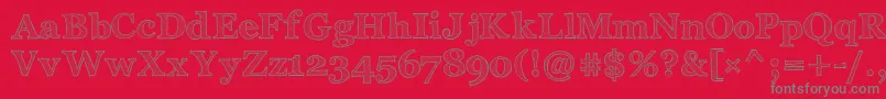 Police ArchisticoBold – polices grises sur fond rouge