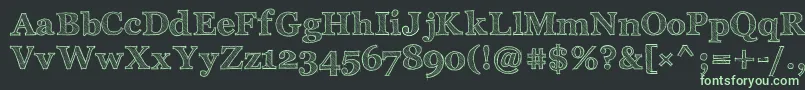 ArchisticoBold Font – Green Fonts on Black Background