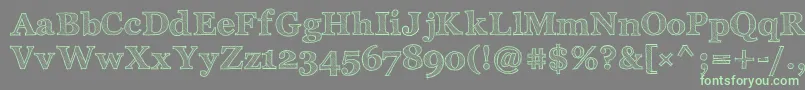 ArchisticoBold Font – Green Fonts on Gray Background