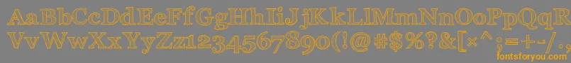 ArchisticoBold Font – Orange Fonts on Gray Background