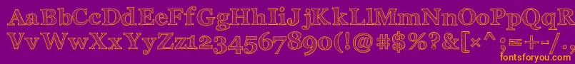 ArchisticoBold Font – Orange Fonts on Purple Background