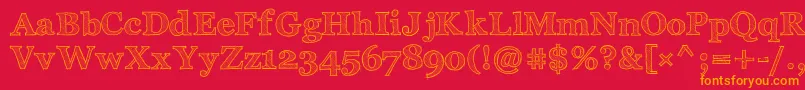 ArchisticoBold Font – Orange Fonts on Red Background