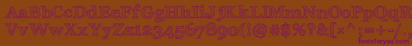 ArchisticoBold Font – Purple Fonts on Brown Background