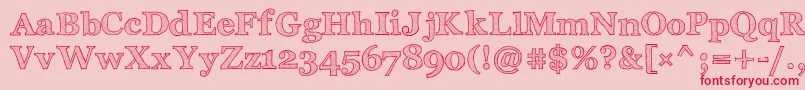 ArchisticoBold Font – Red Fonts on Pink Background