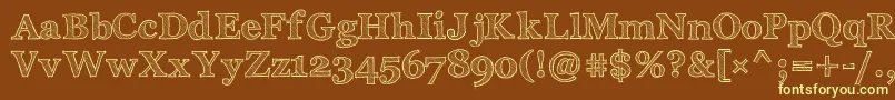 ArchisticoBold Font – Yellow Fonts on Brown Background