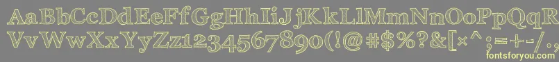 ArchisticoBold Font – Yellow Fonts on Gray Background