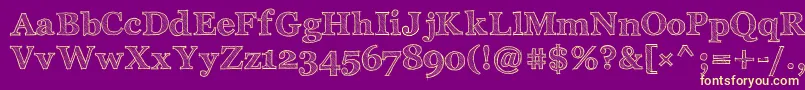 ArchisticoBold Font – Yellow Fonts on Purple Background