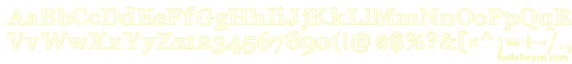 ArchisticoBold Font – Yellow Fonts on White Background