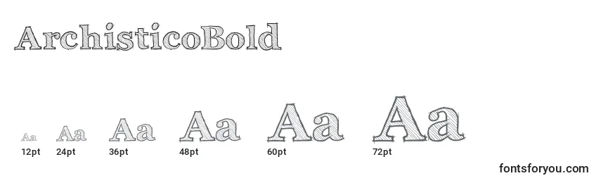 ArchisticoBold Font Sizes