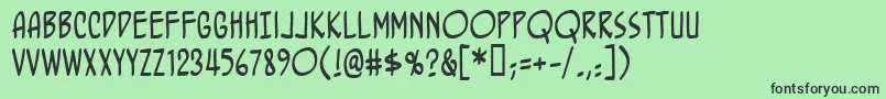 Bottrbrg Font – Black Fonts on Green Background