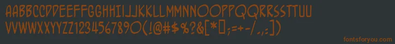 Bottrbrg-fontti – ruskeat fontit mustalla taustalla