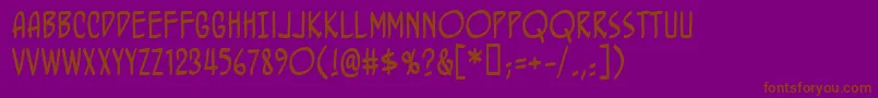 Bottrbrg Font – Brown Fonts on Purple Background